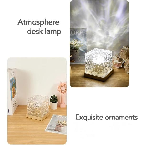 Northern Lights Ocean Wave Projector Light,16 Colors Gradual Rotating Water Cube Lamp,Underwater Projector Light with Remote Control for Kids