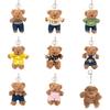 Fashion Bear Keychain Unique Bear Pendant Fashionable Bear Dolls Plush Keyrings