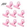 Paper Clamp Metal Clip 8PCS Binder Clips Round Tail Safety Design Stable Clamping Fresh Color Force Macaron Rust Resistant Office School Supplies