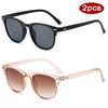 2pcs New Female High Quality Square Sun Glasses Gradient Lens Sunglasses Luxury Rivet Design Outdoor Driving Eyewear UV400