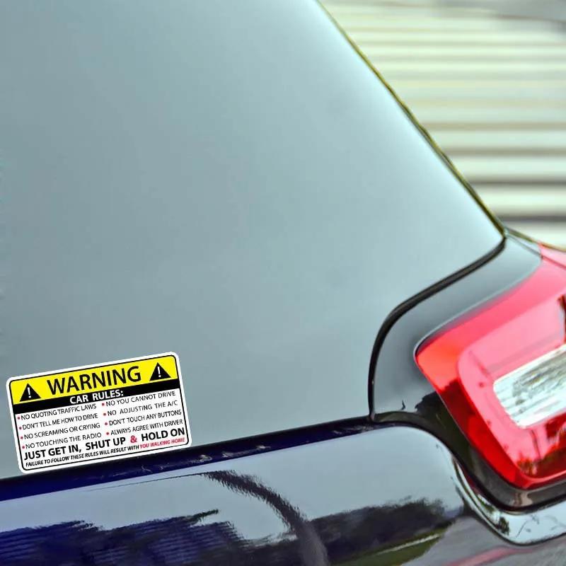 Pegatinas de Advertencia de Seguridad para Coche Reglas Pegatinas para Uso Interior y Exterior del Vehículo Reglas de Recordatorio de Seguridad Pegatinas