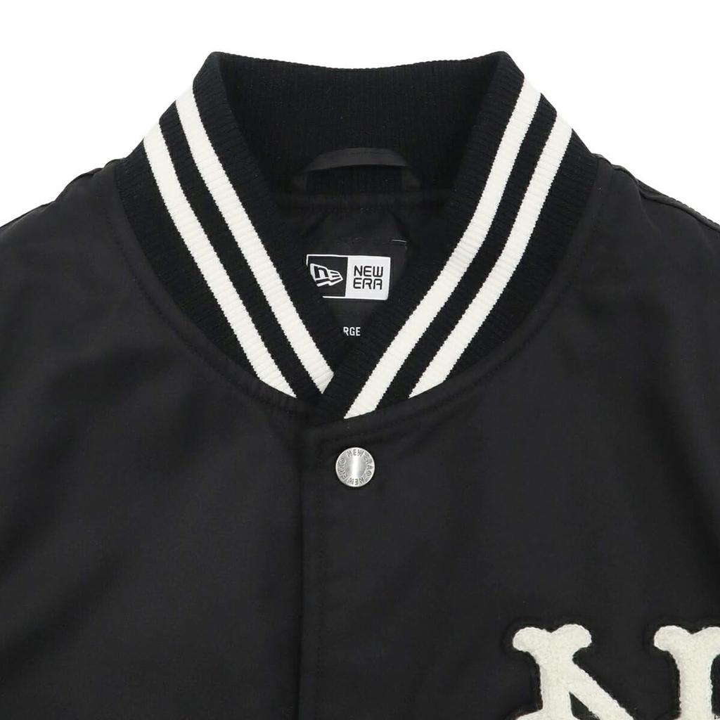 New Era MLB Cooperstown Varsity Size Nylon Neymetco Black Jacket, Black, M, Varsity,