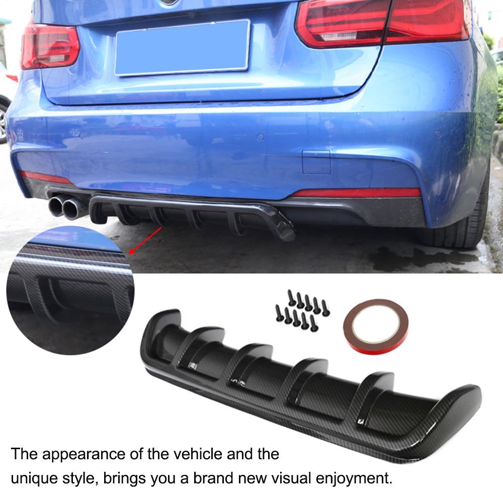 Universal 67CM Car Rear Bumper Lip Diffuser 6 Fin Shark Fin Style Car Back Bumper Spoiler Lip