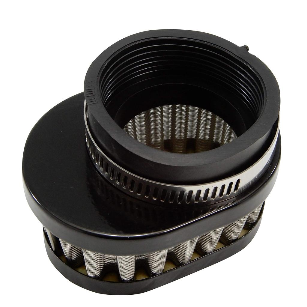 Ager 50mm Oval Power Filter Short Stainless Steel Black
