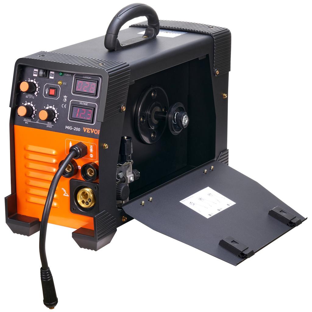 VEVOR MIG Welder 200 Amp MIG TIG Arc Welder 3 in 1 Welder Welding Machine 220V TIG Welder Lift ARC Welder MMA Stick IGBT DC Inverter Welder Digital