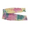 Women Tummy Control Workout Leggings High Waist Purple Yellow Tie Dye Butt Lifting Yoga Pants M Size