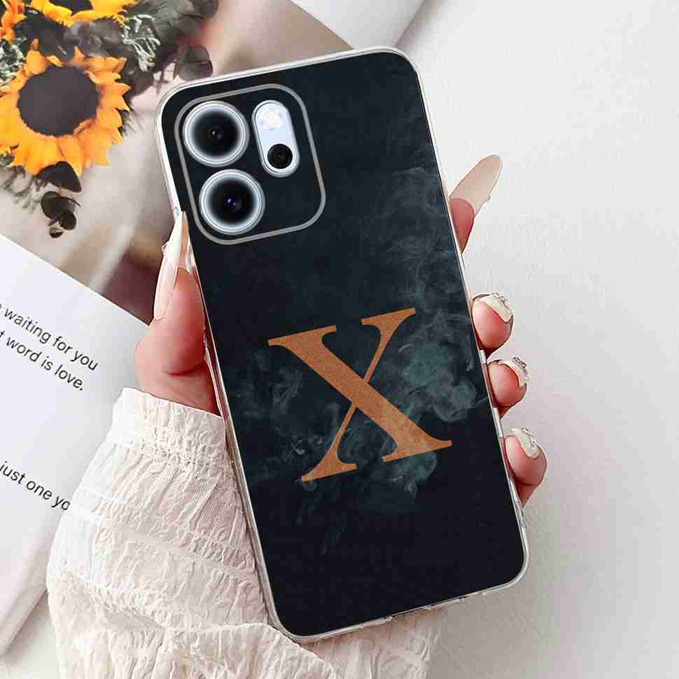 For Oppo Reno14 F 5G 6.57" Case Popular Design Letters A-Z Crown TPU Soft Silicone Cover For Oppo Reno 14F CPH2743 Phone Casing