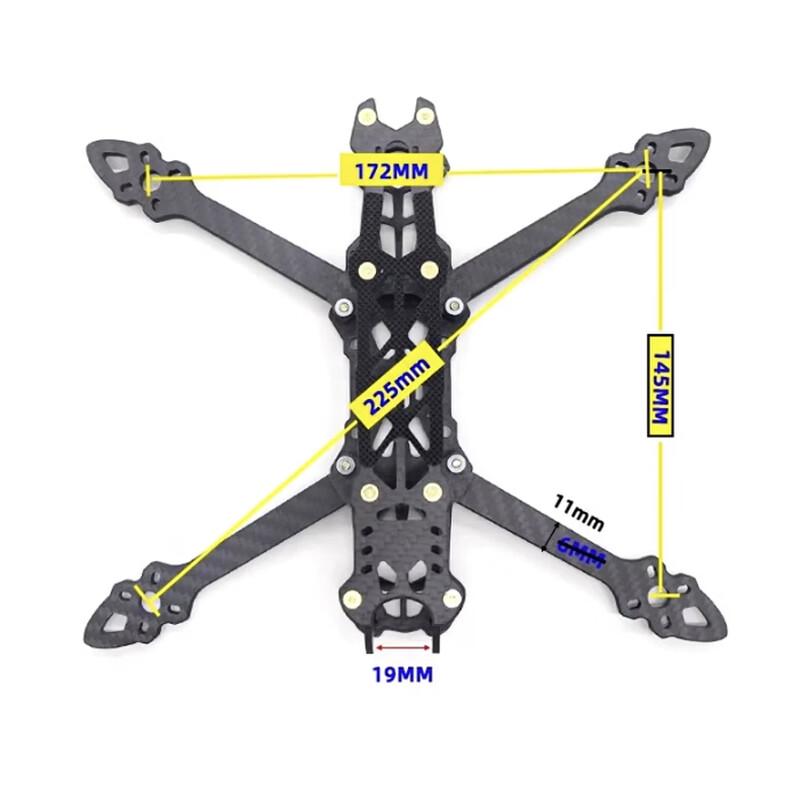 Armored FPV Racing Drone Carbon Fiber Frame