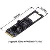 NFHK NGFF Key B+M PCI Express to SATA 3.0 6Gbps Dual Port VerticalHorizontal Adapter Converter Hard Drive Expansion Card JMB582 2280