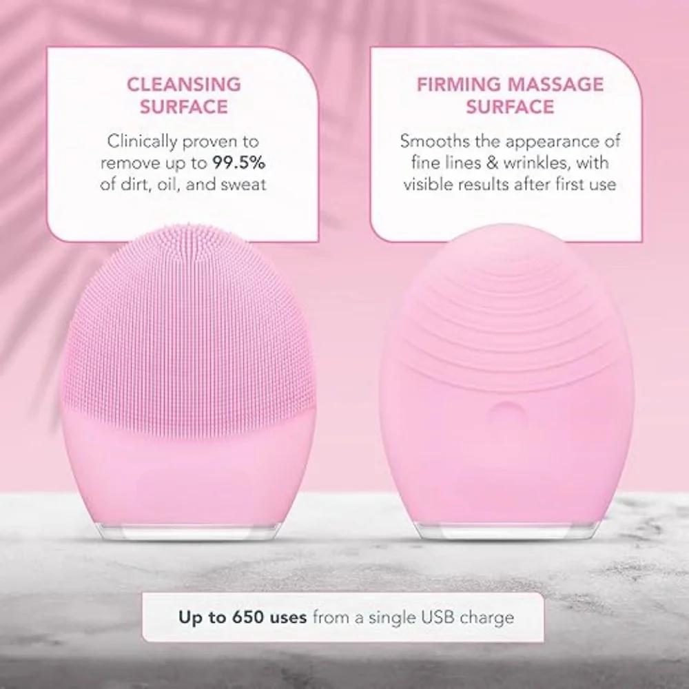 Elektrisk Rengöringsborste i Silikon för Ansiktet Porer Djup Rengöring Pormaskar Tvätt Sminkborttagare Skummande Borste Bärbar Skönhetsmassager
