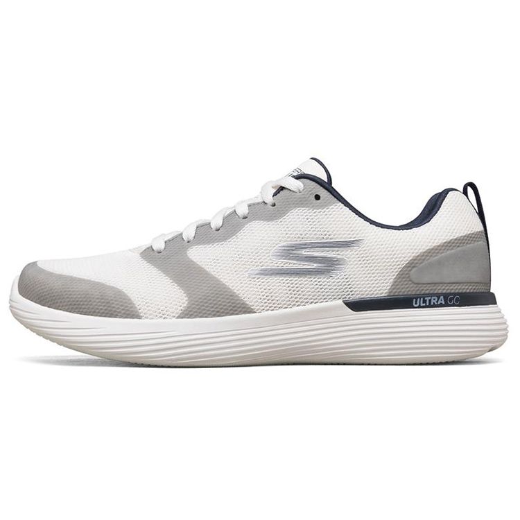 Skechers Go Run 400 V2 Удобные Простые Сетчатая Ткань Амортизирующие Прочные Дышащие Низкие Беговые Кроссовки Мужские кроссовки 220027-WLGB 40