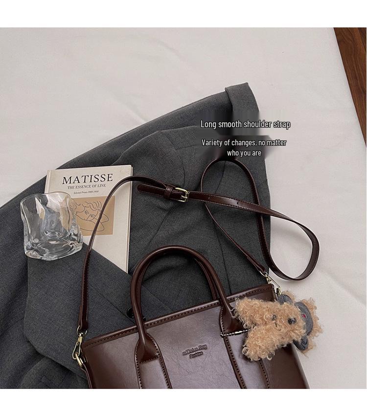 2025 Retro Texture Small Women's Mori Style Shoulder & Crossbody Bag - Autumn/Winter Fashion Bucket Handbag