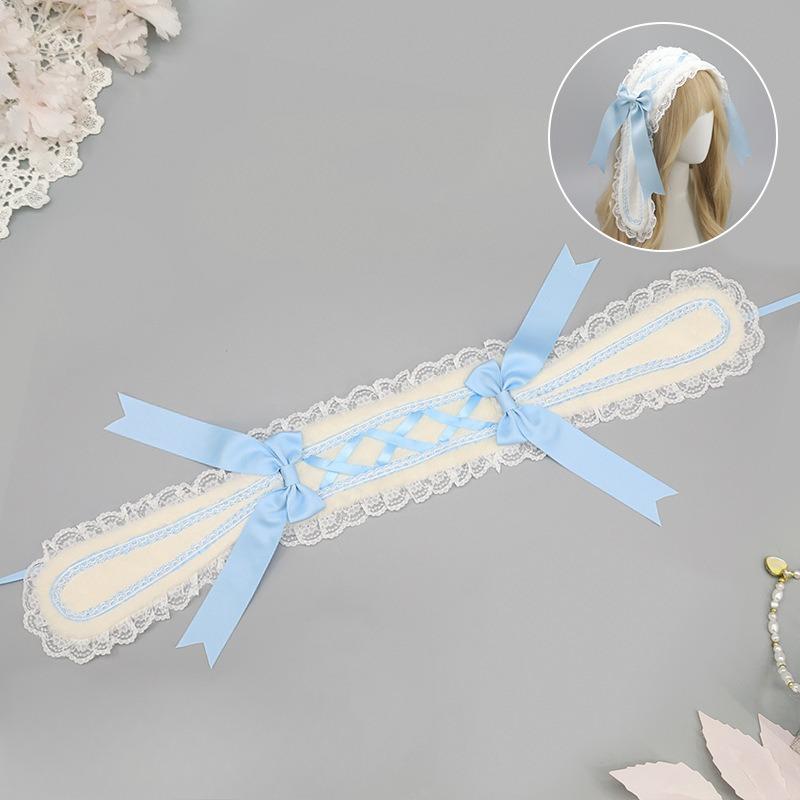 

Ободки с кроличьими ушками Лолиты с бантиком: Очаровательные и милые аксессуары для волос в тематике кроликов для любителей лолиты синий