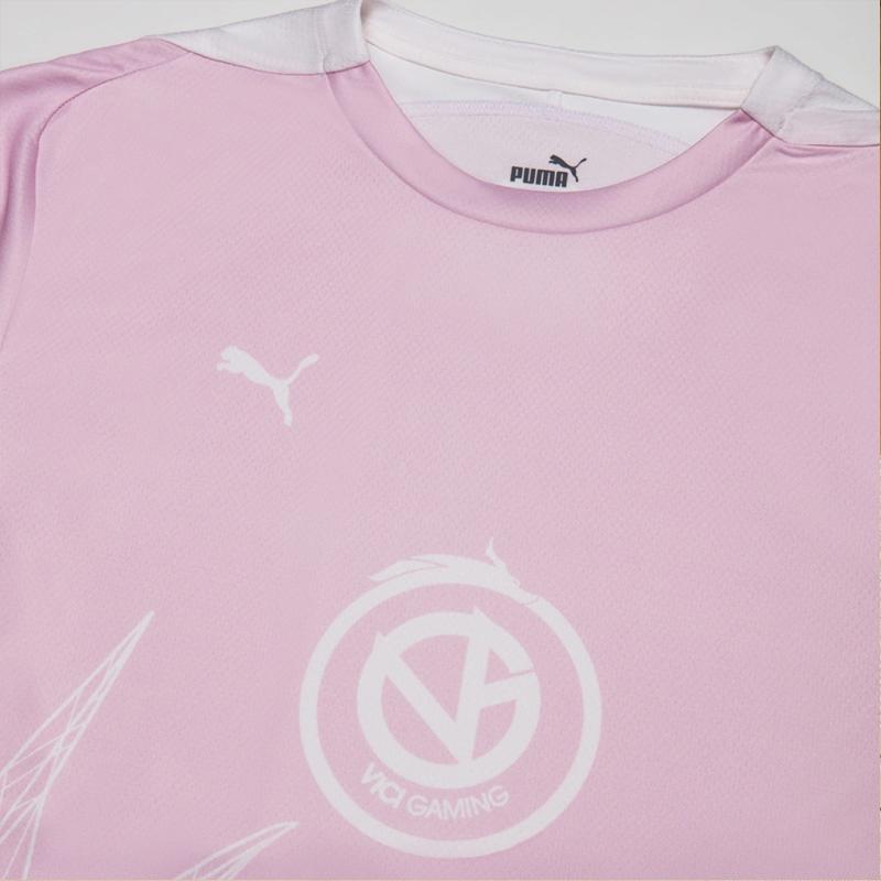PUMA King Glory KPL VG Away Team Round Neck Short Sleeve T-Shirt Men Tops Pink 605761-14