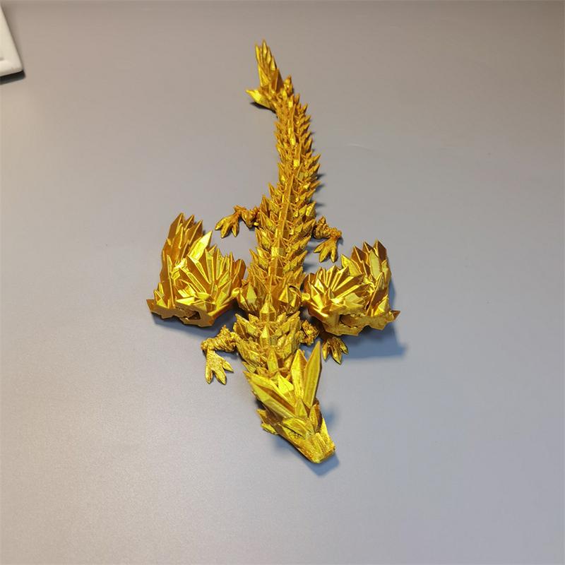 Creativity Fun Joint Movable Wing Dragons 3D Printed Dragon Flying Dragon Model Landscape Decoration Ornaments Kids Toys Gifts
