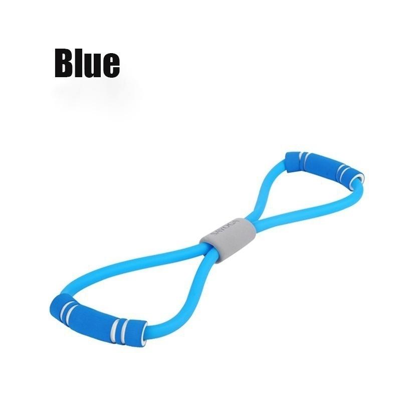 New Gym 8 Word Chest Developer Rubber LOOP Latex Resistance Bands Fitness Equipment Stretch Yoga Trai