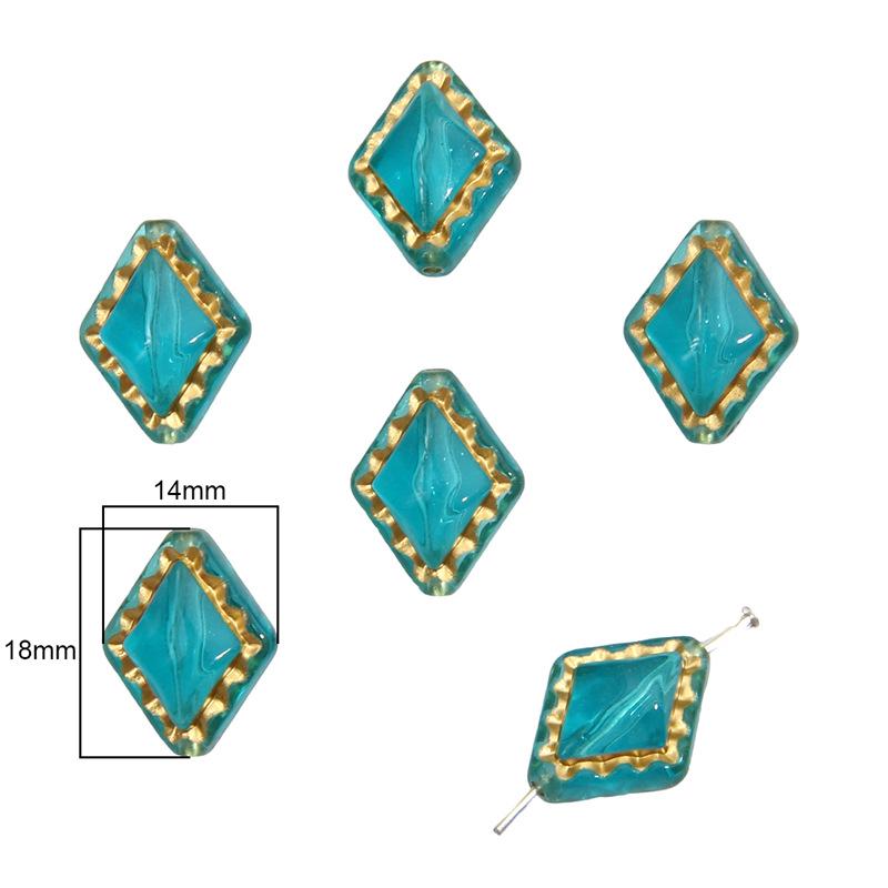 Baroque Gilded Oval Olive Flat Beads for DIY Jewelry & Earrings