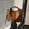 2025 new beautiful solid color large capacity shoulder messenger handbag women