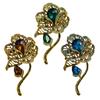 Luxury Women Men Exqusite Full Crystal Lotus Shining Brooches Badges Vintage Plant Rhinestone Pins Corsage For Women's Party