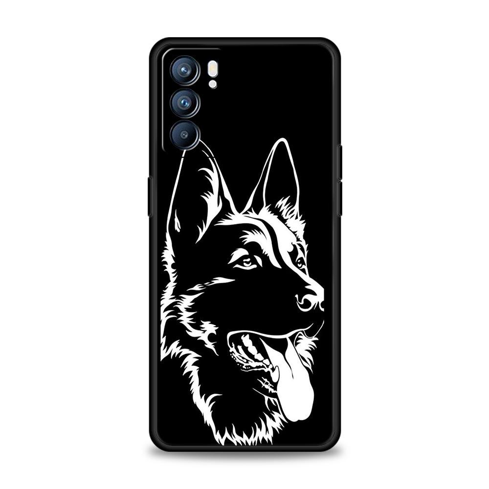 Phone Case For Oppo Reno13 Reno12 Reno11 F Reno10 Pro A54 A53 A95 A76 A74 A57 A98 A80 A79 5G A78 4G Cover German Shepherd Dog