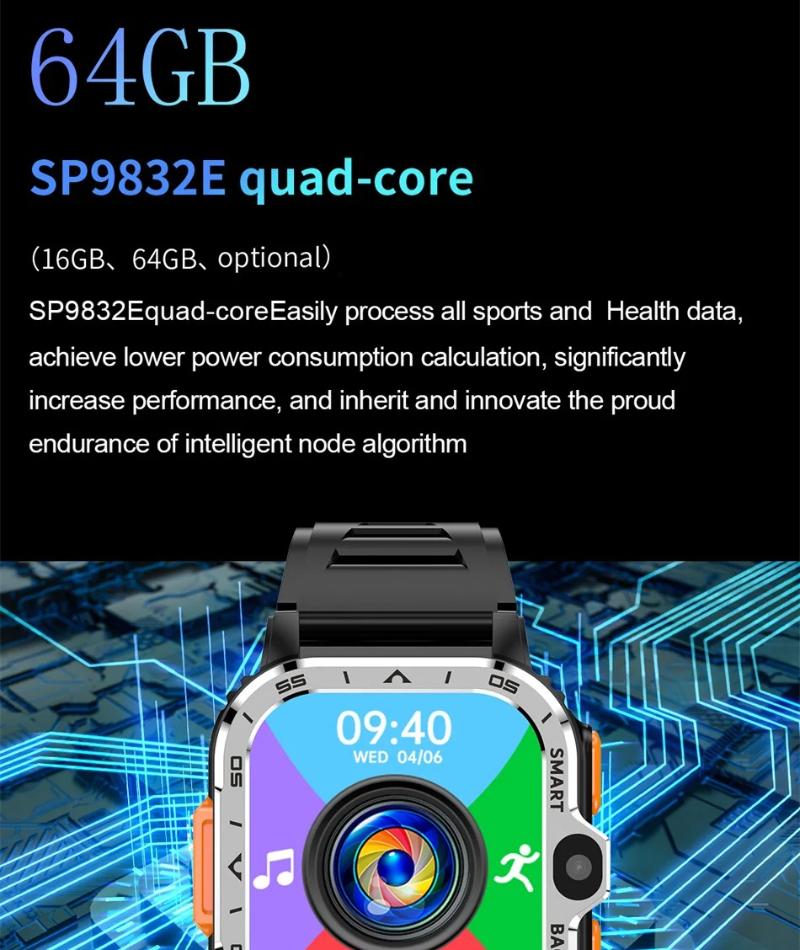Android WhatsApp Smart 5G Video Voice SOS Call Camera Watch GPS Google NFC WIFI Trace Locate SIM Card Phone Smartwatch Google Play 8GB+64GB