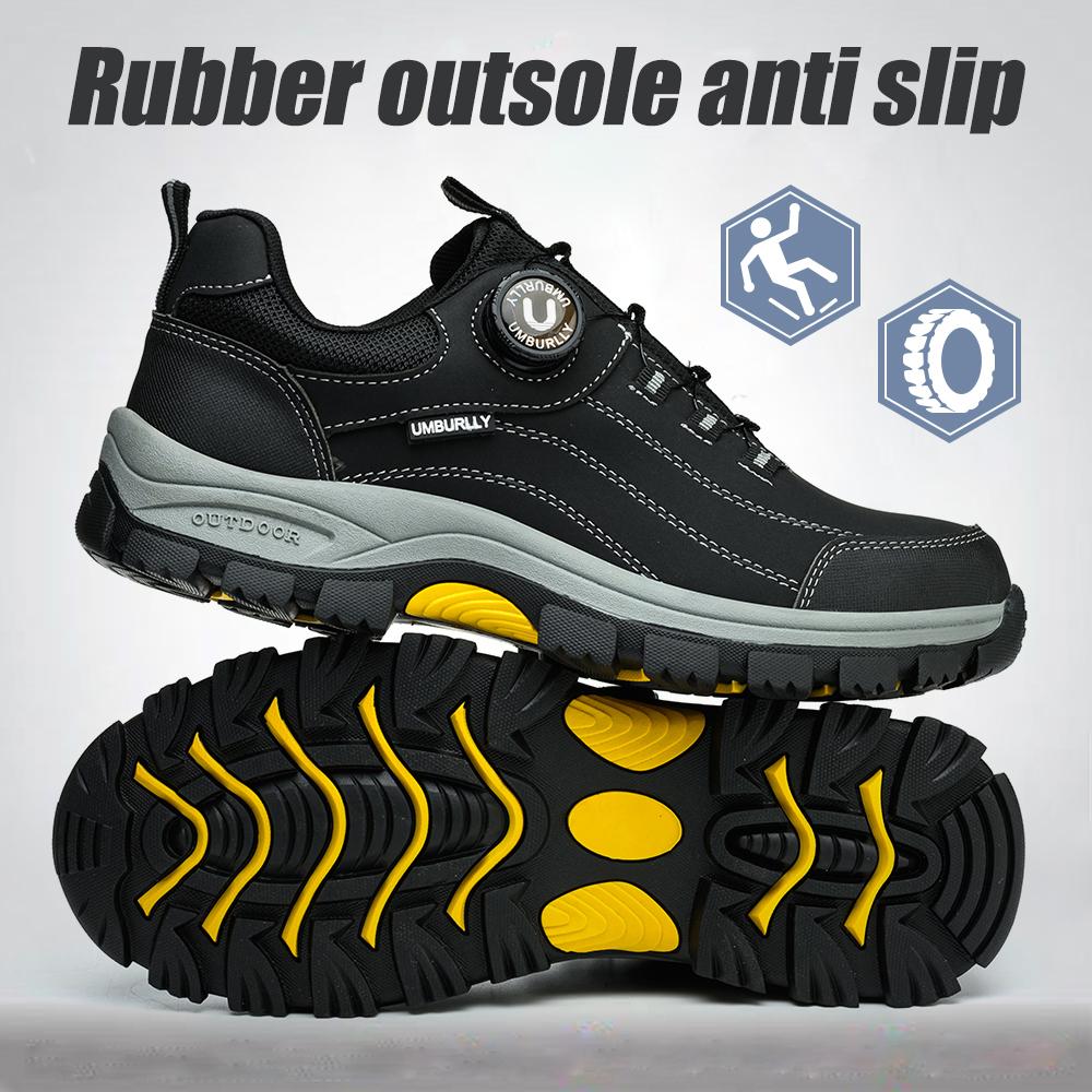 Men Women Steel Toe Safety Shoes Rotating Push Button Puncture Proof Work Sneakers Breathable Anti-smash Anti-stab Construction Security Shoes