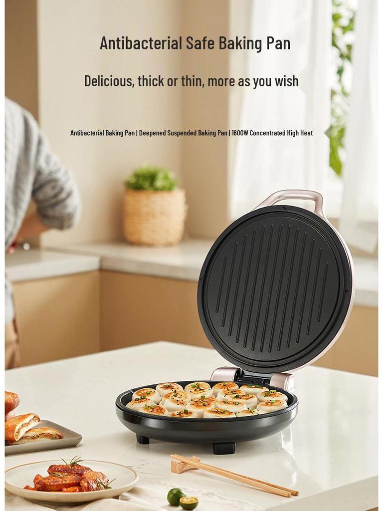 Large Capacity Double-Sided Ceramic Electric Pancake Maker – Multi-functional Griddle for Home Baking