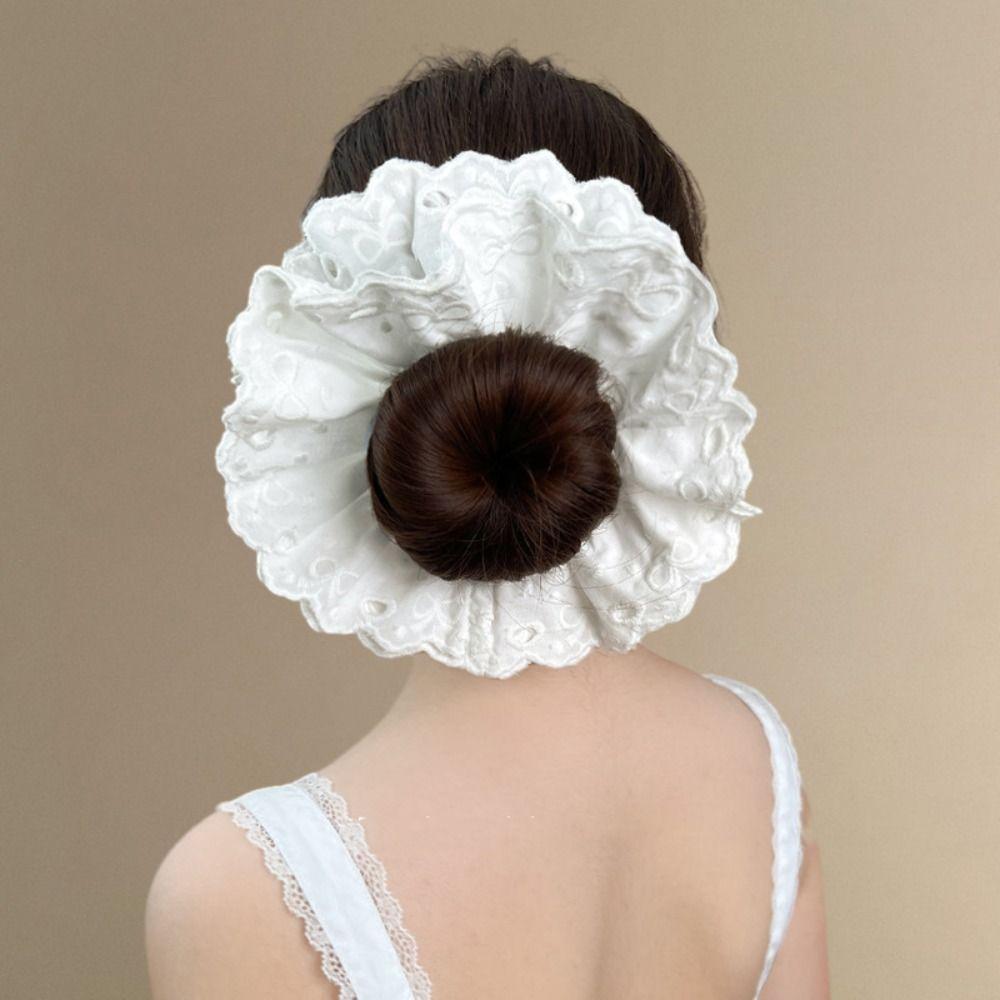 

Hair Tie Elastic Hair Bands Flower Shape Exaggerated Hair Rope Girl Style 8
