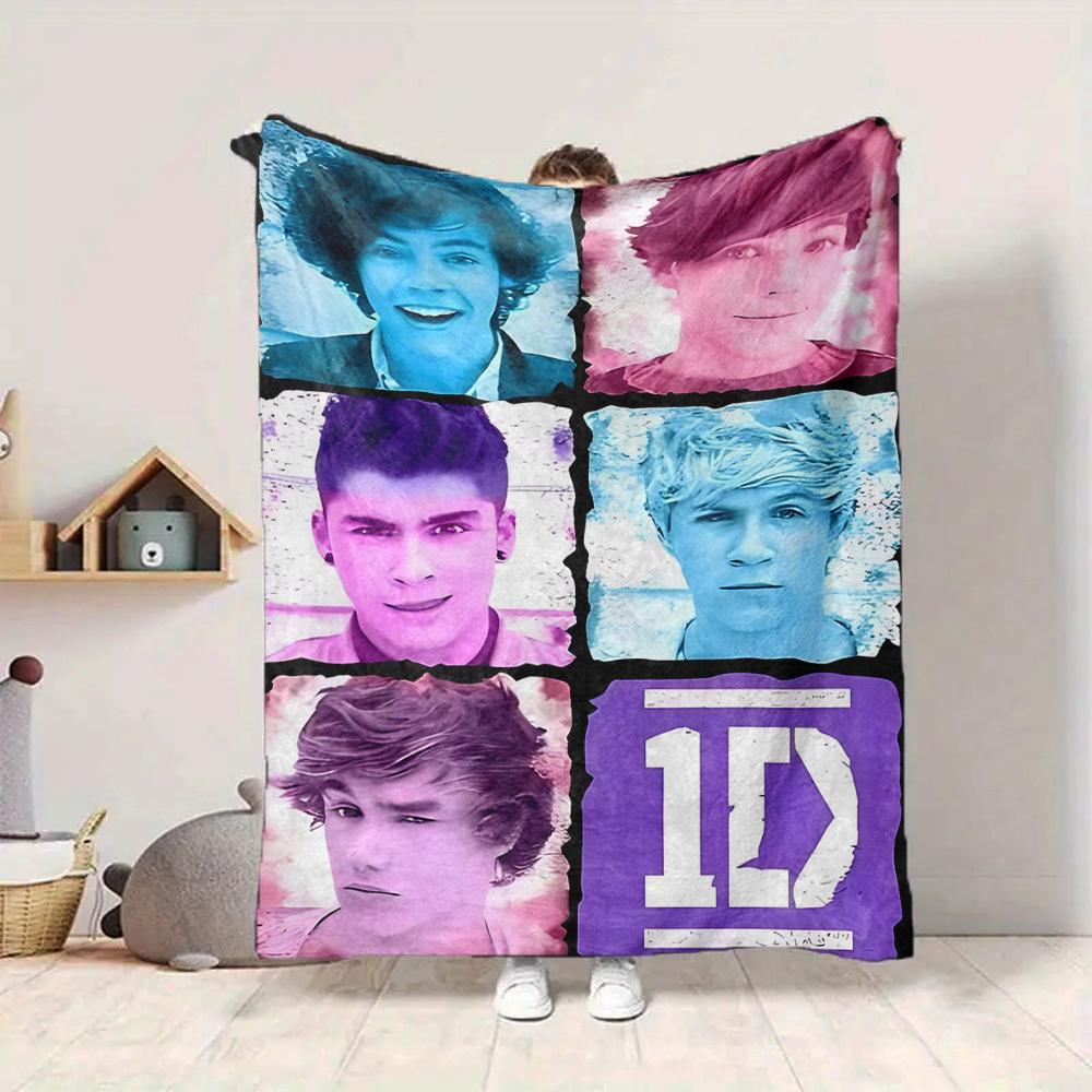 1PC 1D Merchandise Blanket Lightweight Flannel Throw Blanket for Sofa, Bed, Travel, Camping, Livingroom, Office, Couch