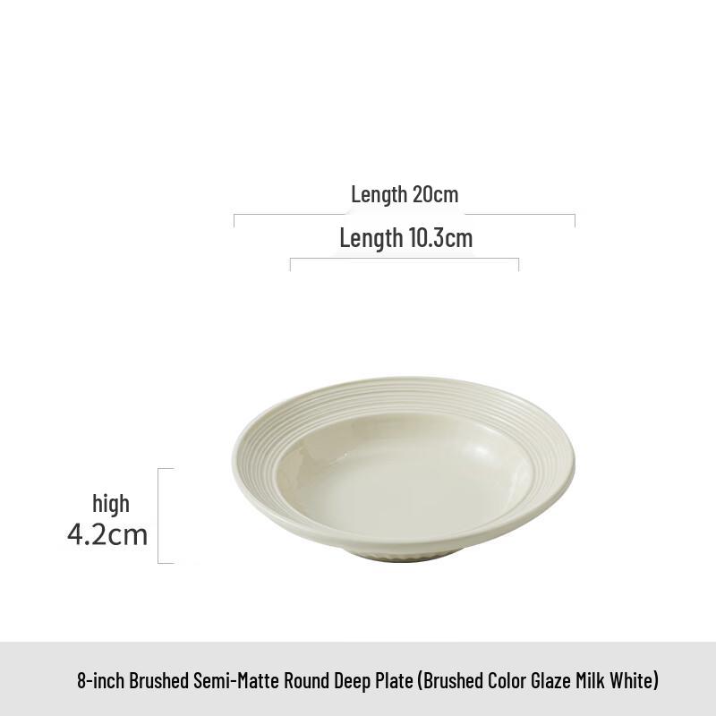 Japanese Style 8-inch Ceramic Dinner Plate