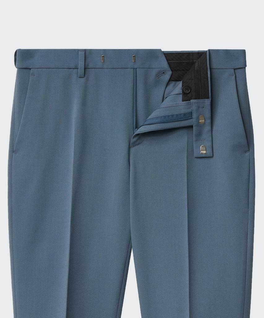 MUSINSA STANDARD Tapered Hidden Banding Crop Slacks [Dusty Blue]