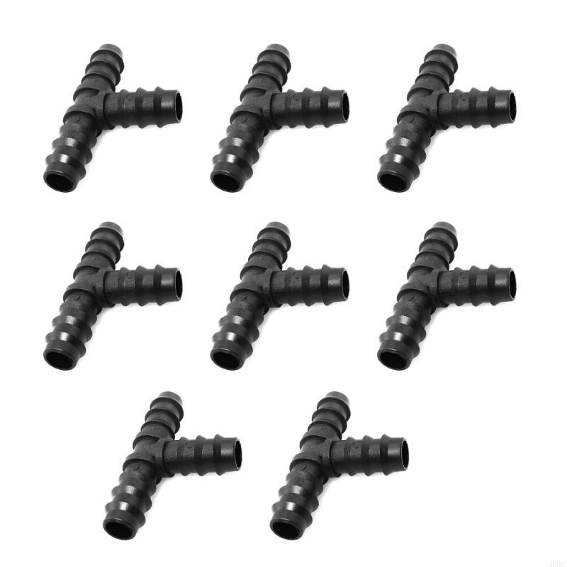 8Pcs Drip Irrigation Straight Fittings Barbed Locking Butt Joint Connectors 16mm Drip Tape Tubing Sprinkler Systems