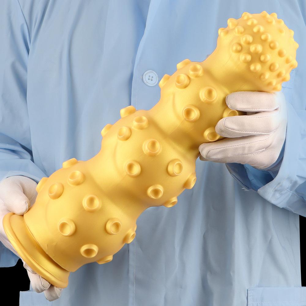 Zlaté silikonové dildo Velký korálek Anální zátka Anální sex hračky Masturbátor Fisting Popruh na penis Velký penis