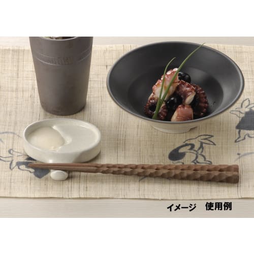 Santo Banko Ware All-Purpose Chopstick Rest (Spongee Stand, Condiment Container, Soy Sauce Container, Delicacy Container) Purple Clay Brown 13845