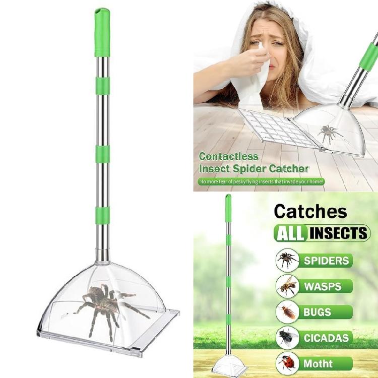 MultiPurpose Insect Trap 32Inch Telescoping Handle For Spiders Captures Without Harm