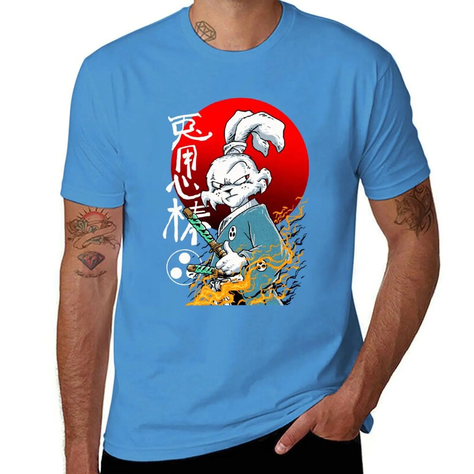 Футболка Usagi Yojimbo кавайная одежда одежда в стиле аниме быстросохнущие аниме-товары приталенные футболки для мужчин S