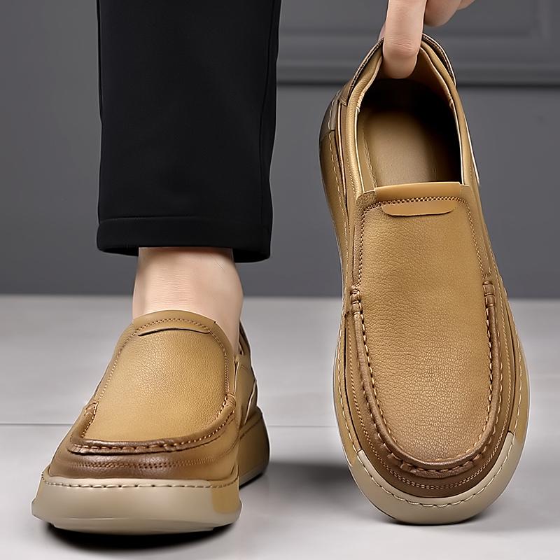 Fashion Leather Men's Classic Loafers Moccasins Shoes Luxury Brand Man Casual Footwear Handmade Formal Slip on Boat Shoes Business Flats