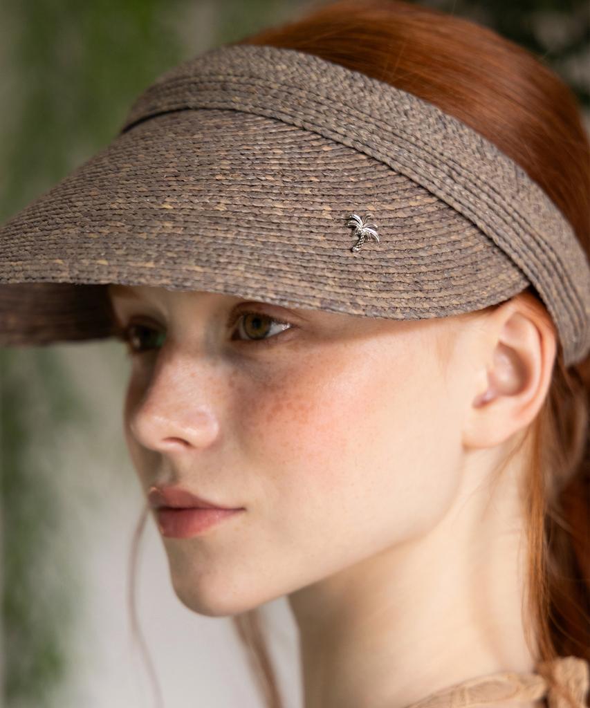 Tatiana Sunny Natural Raffia Hairband Sun Visor Ht8176 Natural Gray