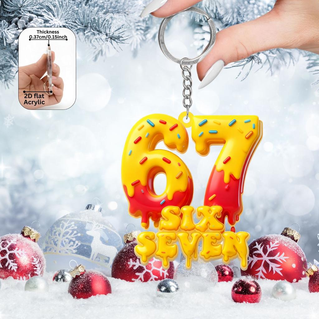 2D flat acrylic keychain - multiple colors available, perfect for backpack decoration and car key pendant