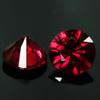 Natural Red Ruby Loose Gemstone 17.00 ct Diamond Cut Round Shape Pair for Jewelry Making and Crafts
