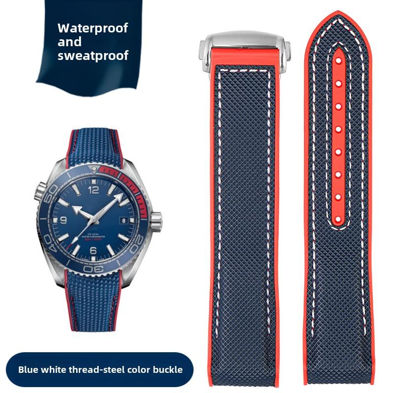 For Omega Seamaster 300 Observatory Ocean Universe 600 Nylon Rubber Silicone men WatchBand 20mm 21mm 22mm Watch Strap Bracelet