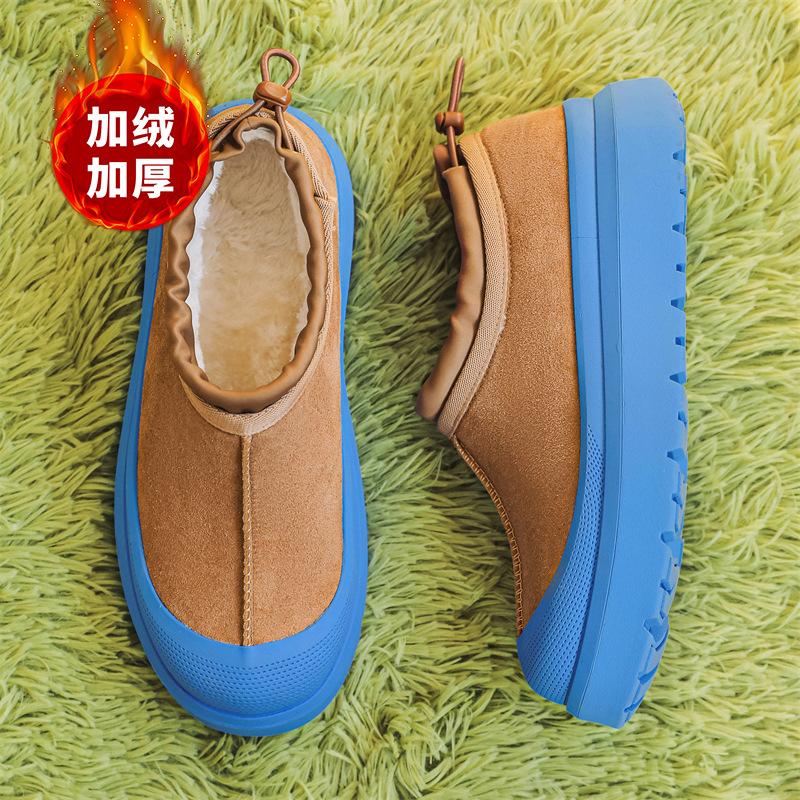 

Звезда с тем же мехом интегрированные зимние ботинки зимние новые мужские и женские пары на толстой подошве с набивным рисунком утолщенные теплые хлопковые ботинки 39