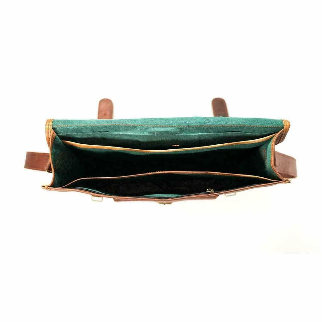 Vintage Laptop Messenger Briefcase Bag Satchel NEW Leather