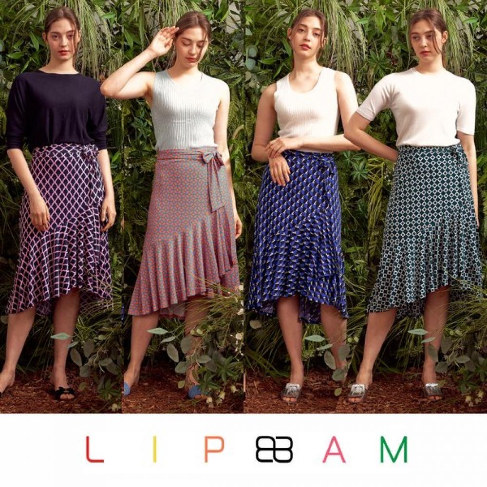 

Lipbbam Vivienne Frill Wrap Skirt Ldm57 Option 1 Ice orange/PLUS(77-88)