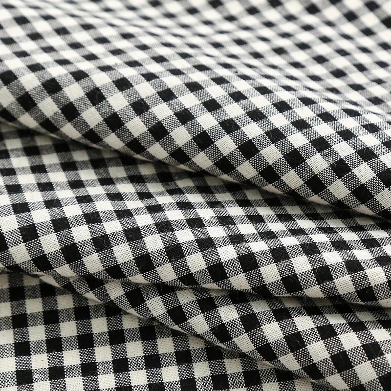 145x50/100cm Pink Plaid Pure Cotton Fabric For Women's Dresses, Shirts, Tablecloths, Home Decoration Handmade DIY Fabric TJ7400