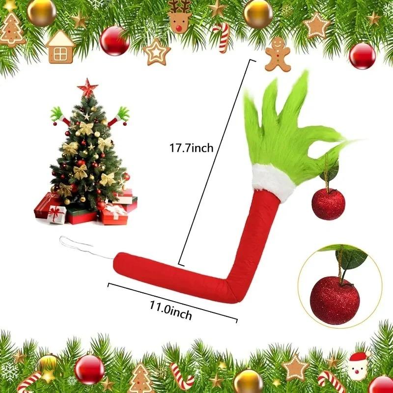1/2/4 Stück Weihnachtself Körper Baumdekoration Weihnachtsbaum Arme Weihnachten Wütendes Grünes Monster Elf Arme Weihnachtsbaumdekoration