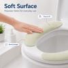 2PCS Washable Toilet Seat Cover Pad Static Adhesive Polyester Toilet Seat Sticker Soft Reusable Bathroom Closestool Warmer Mat