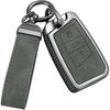 YO&YOYE Compatible withVW Volkswagen Key Fob Cover with Keychain Leather Key Protector