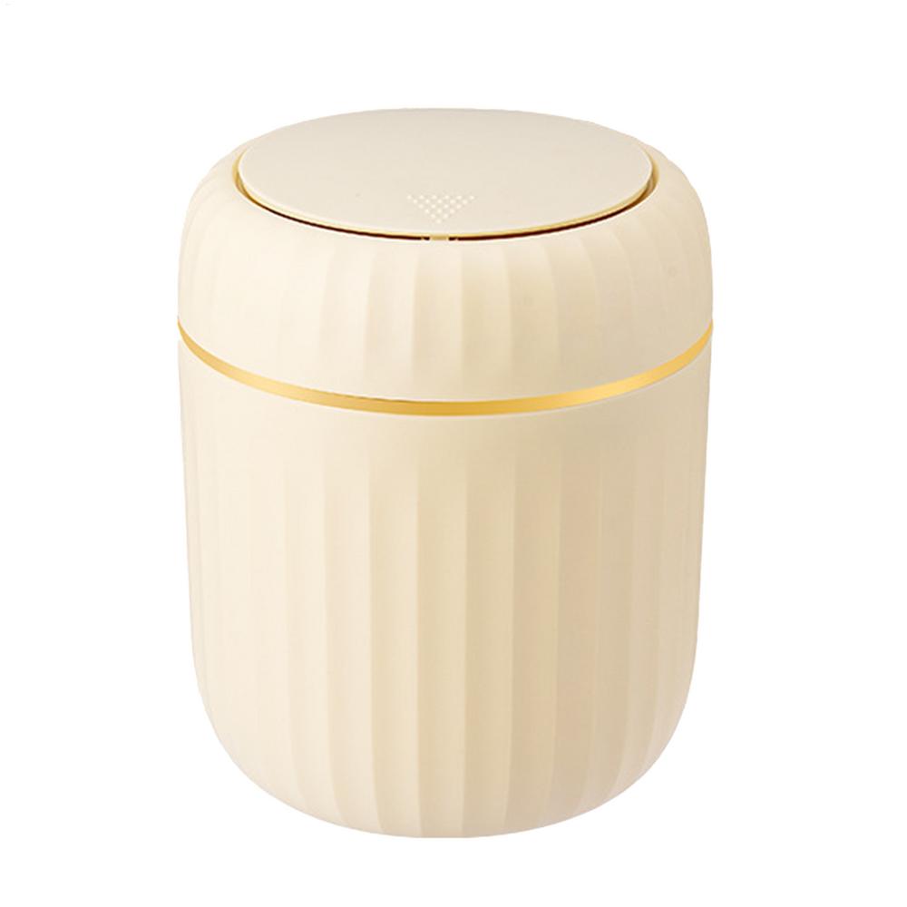 Countertop Trash Can Canteen Counter Press Garbage Bin Creative Light Luxury Tabletop Trash Can Wastebasket with Lid for Desk