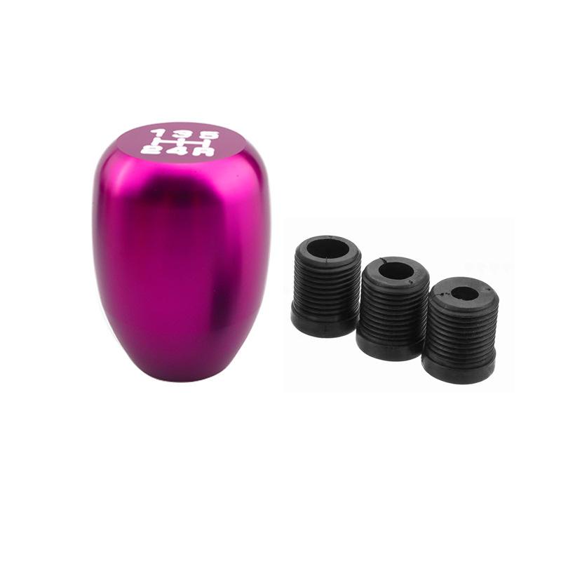 Stylish Universal 5 Speed Gear Shift Knob Stick Manual Transmission Universal Car Metal Extended Gear Shifter Gear Head Knob фиолетовый
